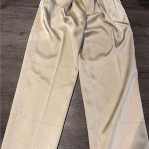Zara NWT Women's Beige Wide Leg Trousers